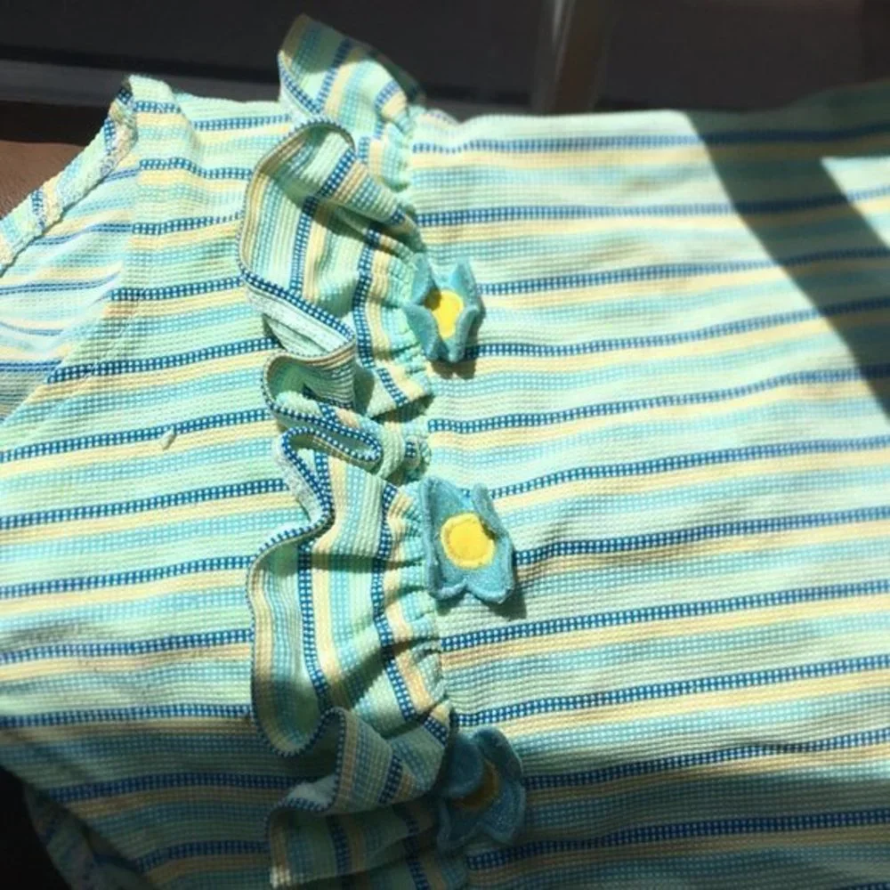 Florence Eiseman Green/Yellow Swim Suit 3T GUC - Picture 11 of 11